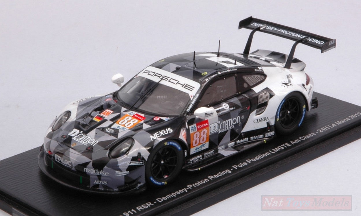 SCALE MODEL COMPATIBLE WITH PORSCHE 911 RSR N.88 POLE POS.LMGTE AM LM 2019 HOSHINO-RODA-CAIROLI 1:43 SPARK MODEL S7947