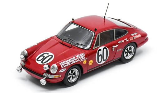 SCALE MODEL COMPATIBLE WITH PORSCHE 911 T N.60 LM 1968 J.DE MORTEMART-W.MEIER 1:43 SPARK MODEL S9741