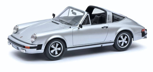 SCALE MODEL COMPATIBLE WITH PORSCHE 911 TARGA 1977 SILVER "PRO RESIN" 1:18 SCHUCO SH450029800