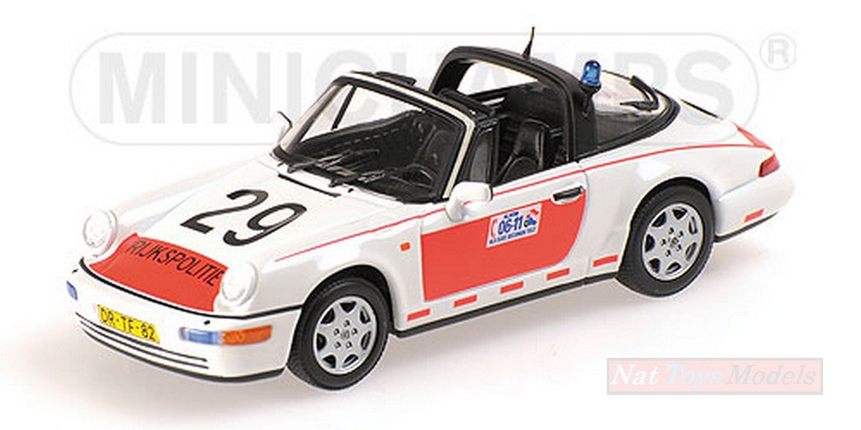 SCALE MODEL COMPATIBLE WITH PORSCHE 911 TARGA 1991 POLITIE NETHERLANDS 1:43 MINICHAMPS PM400061391