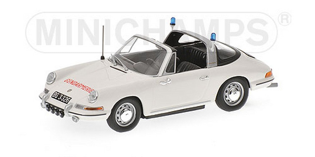 SCALE MODEL COMPATIBLE WITH PORSCHE 911 TARGA 65 GENDARMER.1:43 MINICHAMPS PM400061191