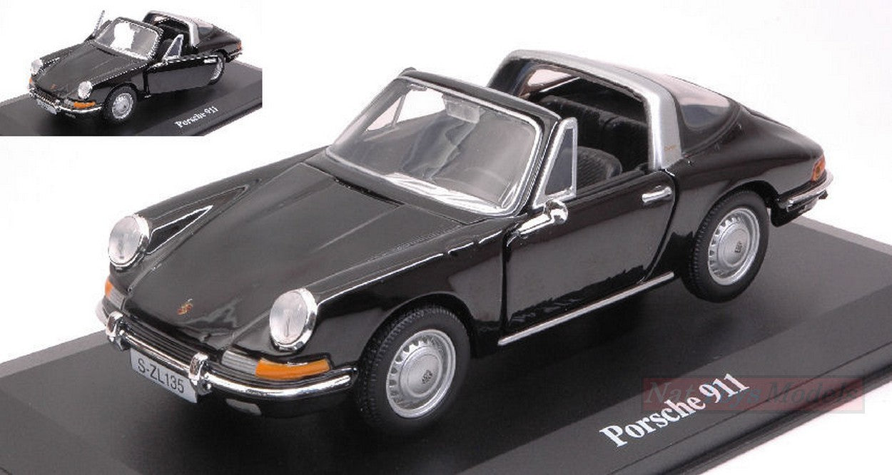 MODELLINO IN SCALA COMPATIBILE CON PORSCHE 911 TARGA BLACK 1:32 BURAGO BU43210G