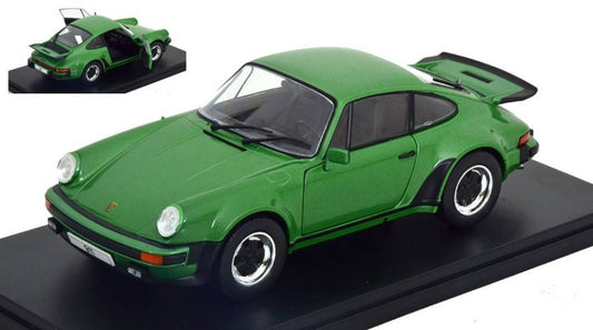 SCALE MODEL COMPATIBLE WITH PORSCHE 911 TURBO (930) 1974 MET.GREEN 1:24 WHITEBOX WB124188