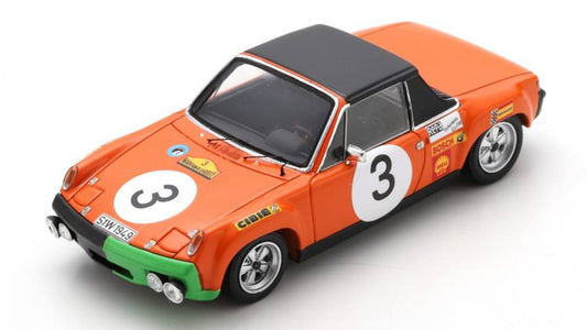 SCALE MODEL COMPATIBLE WITH PORSCHE 914/6 N.3 MARATHON DE LA ROUTE 1970 WALDEGAARD-ANDERSSON-CHA SPARK MODEL S2865