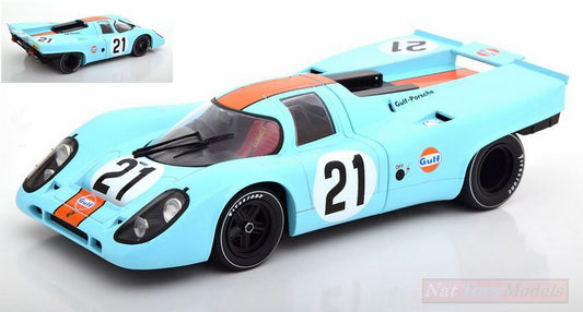SCALE MODEL COMPATIBLE WITH PORSCHE 917 K GULF N.21 DNF LM 1970 P.RODRIGUEZ-L.KINNUNEN 1:18 CMR CLASSIC MODEL REPLICARS C