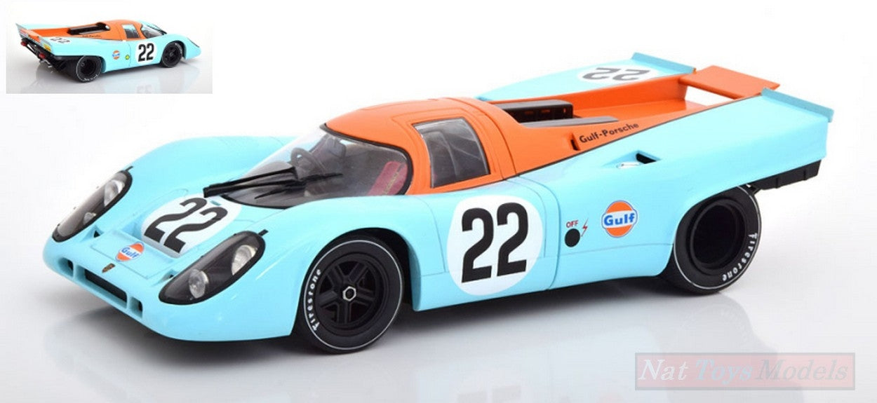 SCALE MODEL COMPATIBLE WITH PORSCHE 917 K GULF N.22 ACCIDENT LM 1970 D.HOBBS-M.HAILWOOD 1:18 CMR CLASSIC MODEL REPLICARS