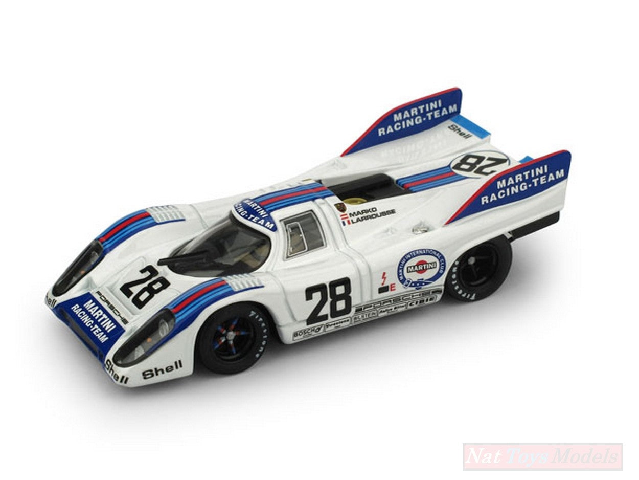 SCALE MODEL COMPATIBLE WITH PORSCHE 917K N.28 1000 KM AUSTRIA 1971 H.MARKO-G.LAROUSSE BOX 50th 1:43 BRUMM BM0520UPD