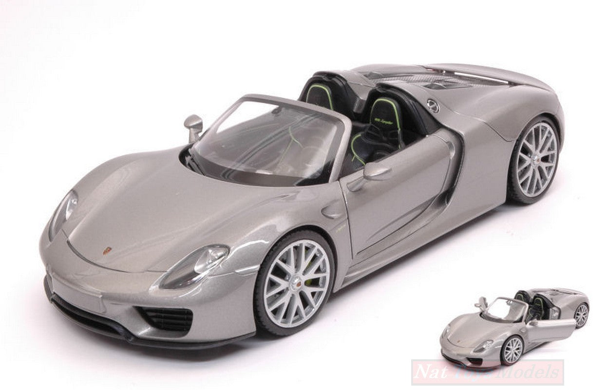 SCALE MODEL COMPATIBLE WITH PORSCHE 918 SPYDER 2013 SILVER 1:24 WELLY WE24055S