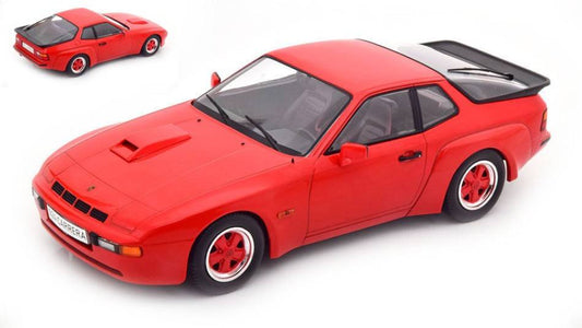 MODELE REDUIT COMPATIBLE AVEC PORSCHE 924 CARRERA GT ROUGE AVEC JANTES ROUGES 1:18 MODELCARGROUP MCG18302