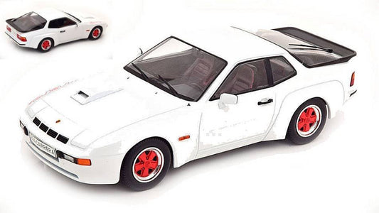 MODELE REDUIT COMPATIBLE AVEC PORSCHE 924 CARRERA GT BLANCHE AVEC JANTES ROUGES 1:18 MODELCARGROUP MCG18303