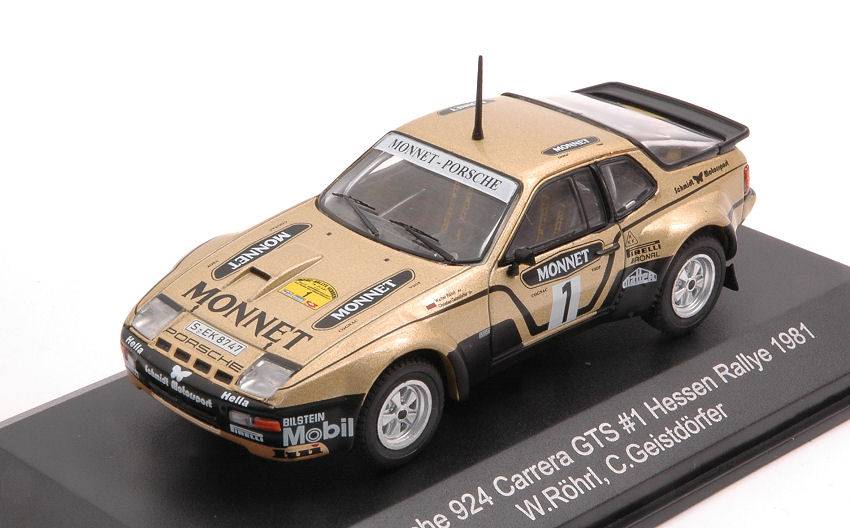 SCALE MODEL COMPATIBLE WITH PORSCHE 924 CARRERA GTS N.1 HESSEN RALLY 1981 ROHRL-GEISTDORFER 1:43 CMR WRC015
