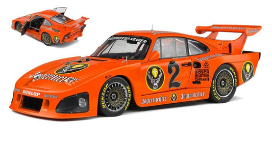 MODÈLE RÉDUIT COMPATIBLE AVEC PORSCHE 935 K3 N.2 JAGERMEISTER DRM 1980 A.PLANKENHORN 1:18 SOLID SL1807202