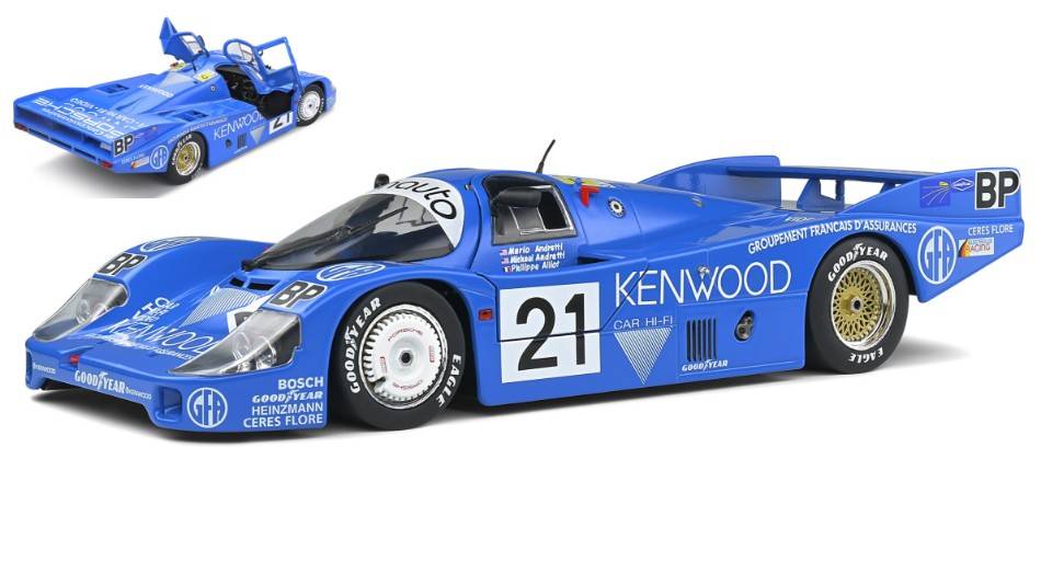 MODÈLE RÉDUIT COMPATIBLE AVEC PORSCHE 956 LH N.21 LM 1983 ANDRETTI-ANDRETTI-ALLIOT 1:18 SOLIDE SL1805504