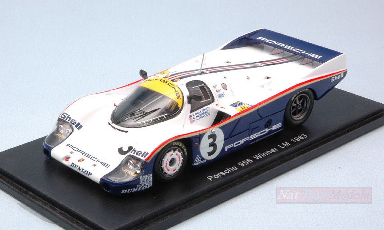 SCALE MODEL COMPATIBLE WITH PORSCHE 956 N.3 WINNER LM 1983 HOLBERT-HAYWOOD-SCHUPPAN REPROD.1:43 SPARK MODEL S43LM83