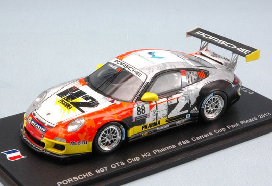 MODELE REDUIT COMPATIBLE AVEC PORSCHE 997 GT3 N.88 CARRERA CUP PAUL RICARD 2013 H.HASSID 1:43 SPARK MODEL SF073