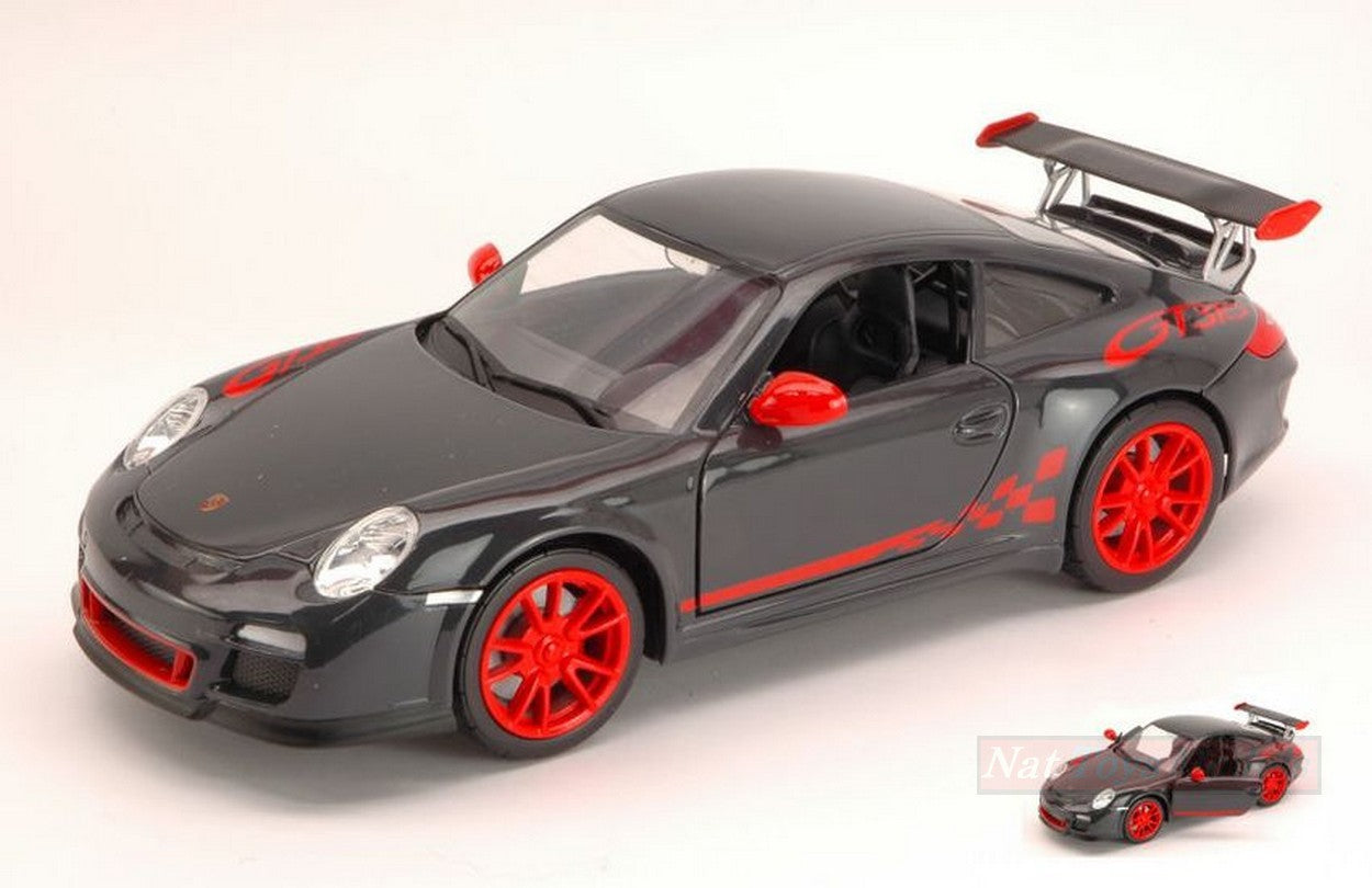 SCALE MODEL COMPATIBLE WITH PORSCHE 997 GT3 RS 2010 BLACK 1:24 YAT MING YM24213GY