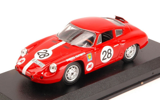 MODELLINO IN SCALA COMPATIBILE CON PORSCHE ABARTH N.28 12th (2nd CL.) 1000 KM NURBURG.1963 KRUNIS-SCHILLER BEST MODEL BT9591