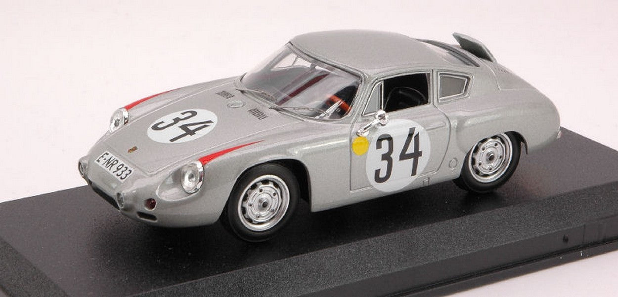 MODELE REDUIT COMPATIBLE AVEC PORSCHE ABARTH N.34 7ème LM 1962 E.BARTH-H.HERRMANN 1:43 MEILLEUR MODELE BT9381