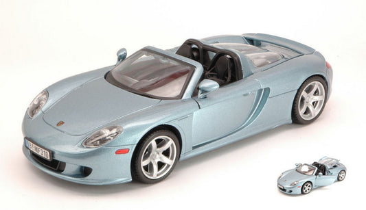 SCALE MODEL COMPATIBLE WITH PORSCHE CARRERA GT 2003 SILVERBLUE 1:24 MOTORMAX MTM73305SL