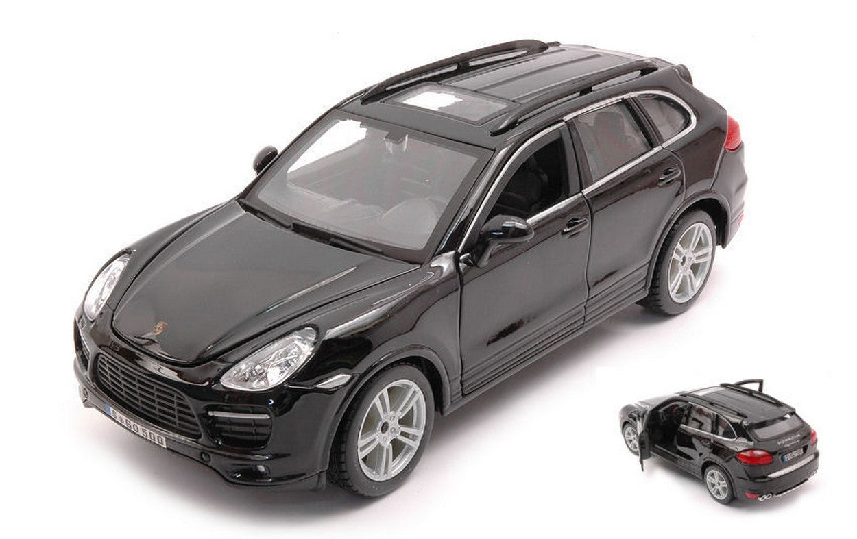 SCALE MODEL COMPATIBLE WITH PORSCHE CAYENNE TURBO BLACK 1:24 BURAGO BU21056B