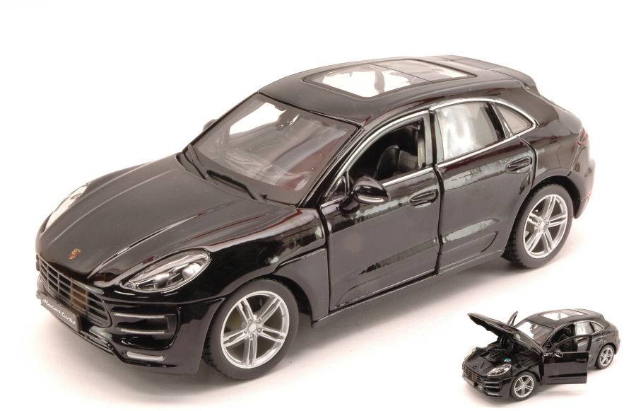 SCALE MODEL COMPATIBLE WITH PORSCHE MACAN 2013 BLACK 1:24 BURAGO BU21077BK