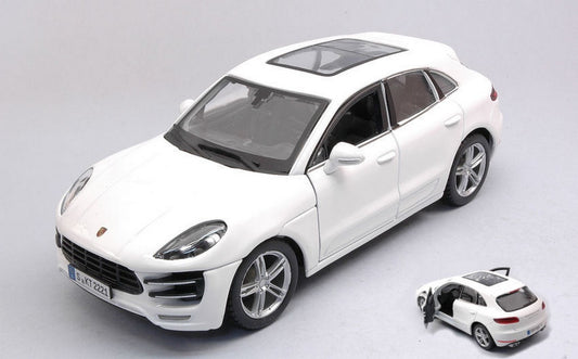 SCALE MODEL COMPATIBLE WITH PORSCHE MACAN 2015 WHITE 1:24 BURAGO BU21077W