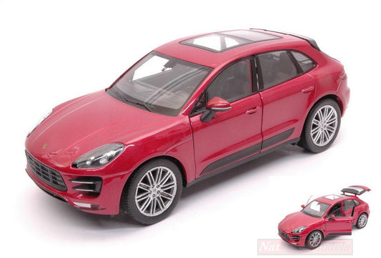 SCALE MODEL COMPATIBLE WITH PORSCHE MACAN TURBO 2014 PRUNE METALLIC 1:24 WELLY WE24047R
