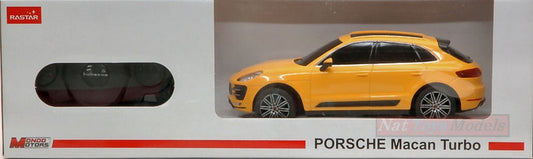 SCALE MODEL COMPATIBLE WITH PORSCHE MACAN YELLOW RADIO CONTROL 1:24 MONDO MOTORS MM63380Y