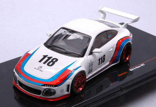 MODELLINO IN SCALA COMPATIBILE CON PORSCHE OLD AND NEW 997 N.118 MARTINI WHITE (BASE 911-997)1:43 IXO MODEL MOC321