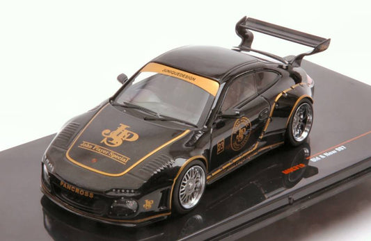 MODELLINO IN SCALA COMPATIBILE CON PORSCHE OLD AND NEW 997 N.23 JPS BLACK (BASE 911-997)1:43 IXO MODEL MOC319
