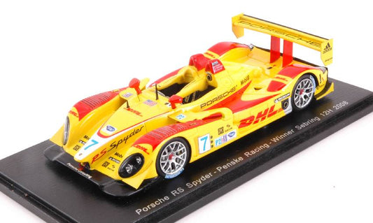 SCALE MODEL COMPATIBLE WITH PORSCHE RS SPYDER N.7 12 H SEBRING 2008 DUMAS-BERNHARD-COLLARD 1:43 SPARK MODEL S43SE08