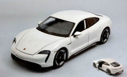 SCALE MODEL COMPATIBLE WITH PORSCHE TAYCAN TURBO S WHITE 1:24 BURAGO BU21098W