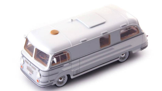 SCALE MODEL COMPATIBLE WITH PORSCHE TEMPO MIKAFA SPORT CAMPER 1955 GREY/WHITE 1:43 AUTOCULT ATC09019