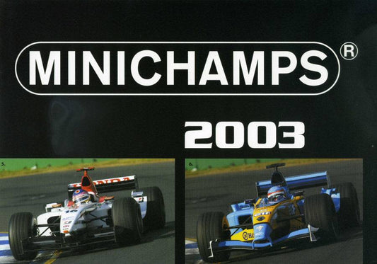 MODEL BOOK POSTER CAR F1 2003 cm 80x60 MINICHAMPS PMCATPOST2