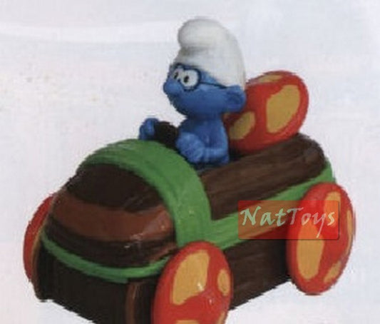 modellino IN SCALA COMPATIBILE CON Puffi Puffo Quattrocchi Auto Smurfs Figure 3D cm.9