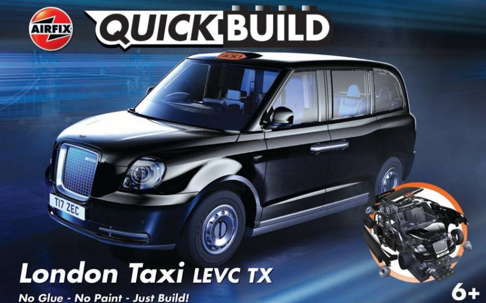 SCALE MODEL COMPATIBLE WITH QUICK BUILD LONDON TAXI 19.7 cm AIRFIX J6051