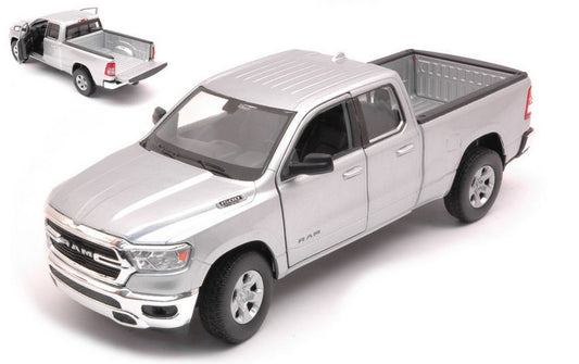 SCALE MODEL COMPATIBLE WITH RAM 1500 SILVER 1:27 WELLY WE24104WS
