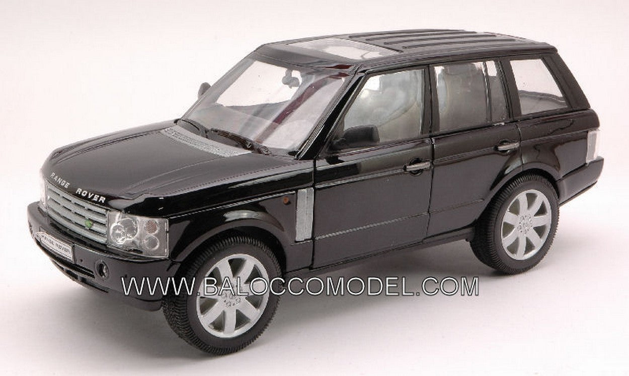 SCALE MODEL COMPATIBLE WITH RANGE ROVER 2003 BLACK 1:24 WELLY WE2415BK