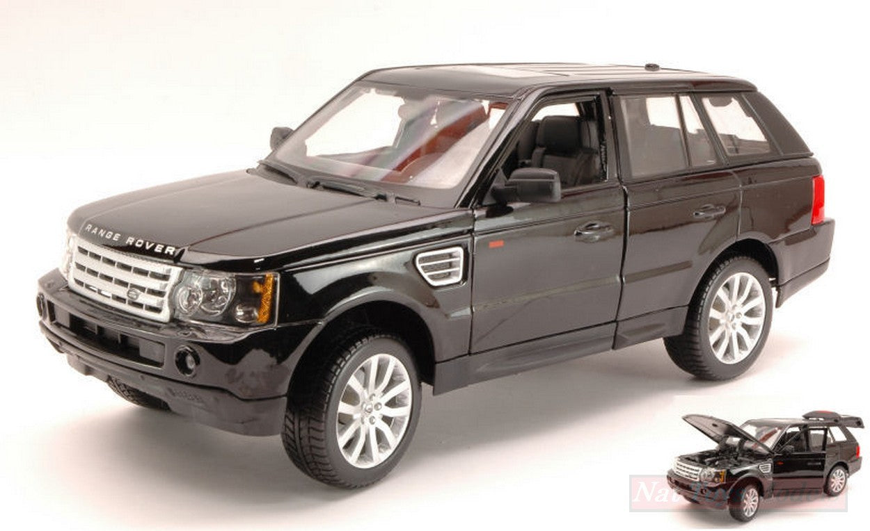 MODELLINO IN SCALA COMPATIBILE CON RANGE ROVER SPORT 2006 BLACK 1:18 BURAGO BU12069BK