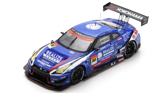 SCALE MODEL COMPATIBLE WITH REALIZE NISSAN GT-R N.56 GT300 SUPER GT 2022 K.FUJINAMI-JPDE OLIVEIRA SPARK MODEL SGT050