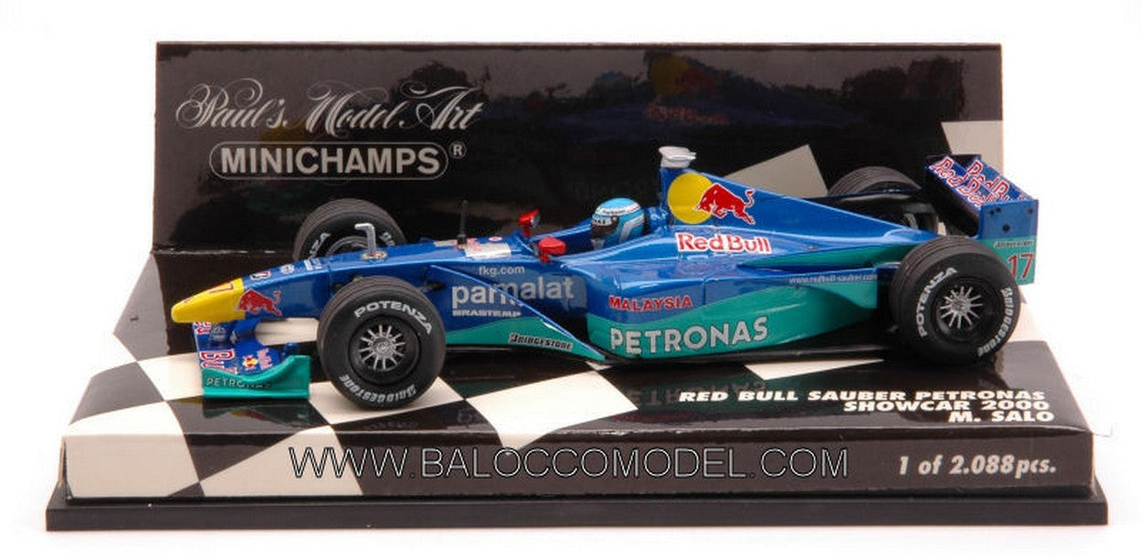 MODELLINO IN SCALA COMPATIBILE CON REB BULL SAUBER M.SALO 00 SHOWC.1:43 MINICHAMPS PM430000087