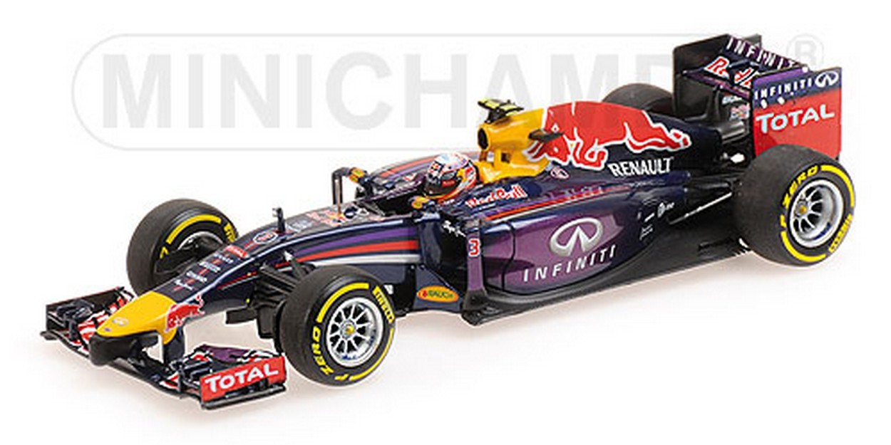 MODELLINO IN SCALA COMPATIBILE CON RED BULL D.RICCIARDO 2014 1:43 MINICHAMPS PM410140003