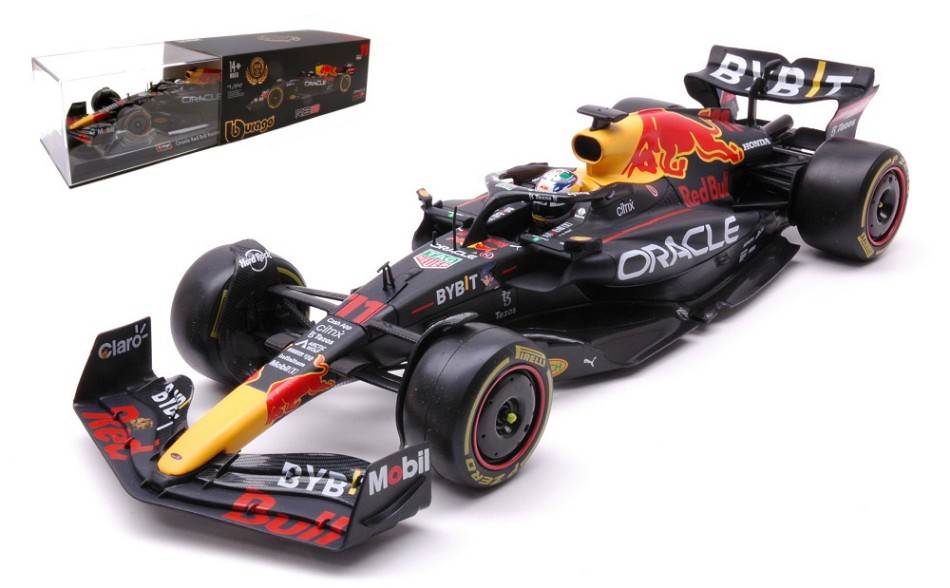 SCALE MODEL COMPATIBLE WITH RED BULL N.11 ABU DHABI GP 2022 SERGIO PEREZ W/HARD CASE 1:24 BURAGO BU28026P