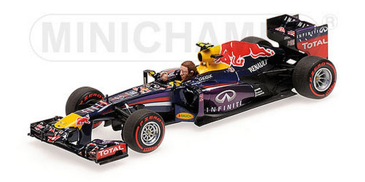 MODELLINO IN SCALA COMPATIBILE CON RED BULL RB9 M.WEBBER 2013 N.2 2nd BRAZIL GP LAST F1 RACE 1:43 MINICHAMPS PM410130102