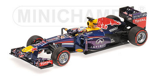MODELLINO IN SCALA COMPATIBILE CON RED BULL RB9 S.VETTEL 2013 N.1 WINNER BRAZIL GP WORLD CHAMPION 1:43 MINICHAMPS PM410131201