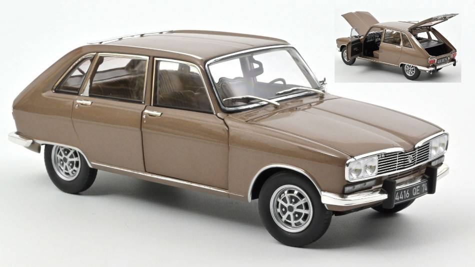 SCALE MODEL COMPATIBLE WITH RENAULT 16 TX 1974 METALLIC BEIGE 1:18 NOREV NV185364