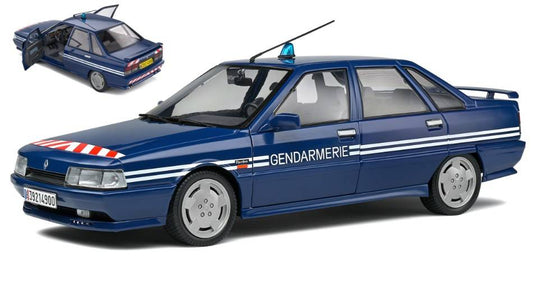 SCALE MODEL COMPATIBLE WITH RENAULT 21 TURBO BRI GENDARMERIE 1992 BLUE 1:18 SOLID SL1807703
