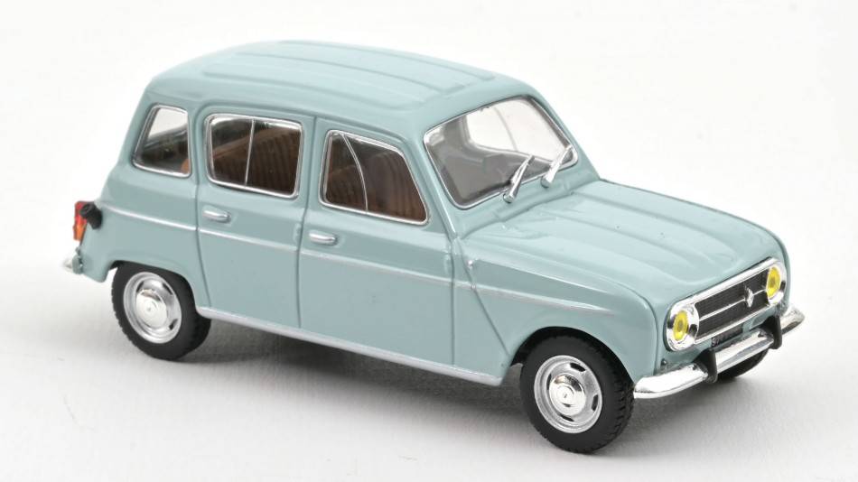 MODELLINO IN SCALA COMPATIBILE CON RENAULT 4 1974 CLEAR BLUE 1:43 NOREV NV510037