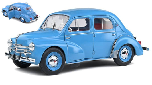 MODELLINO IN SCALA COMPATIBILE CON RENAULT 4 CV 1956 BLUE 1:18 SOLIDO SL1806604