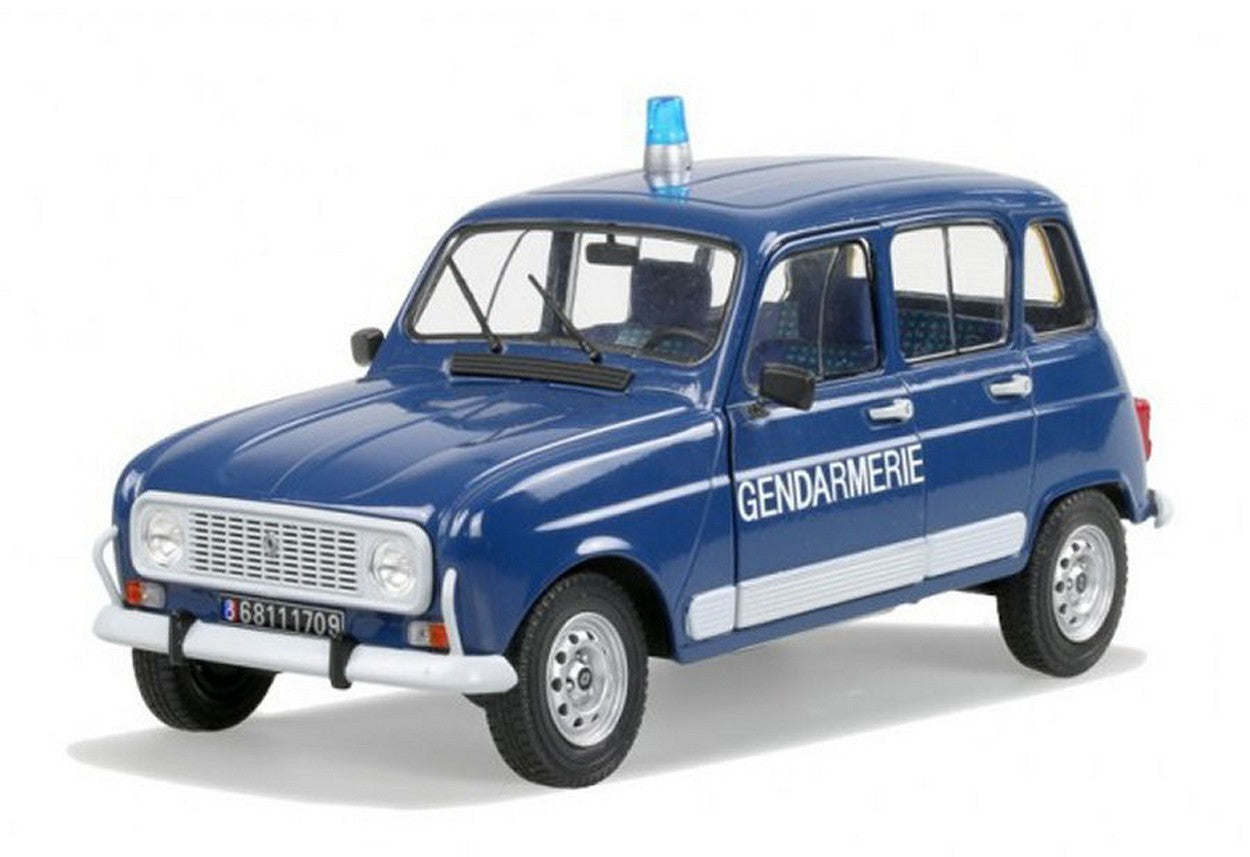 SCALE MODEL COMPATIBLE WITH RENAULT 4 GENDARMERIE 1978 1:18 SOLID SL1800104